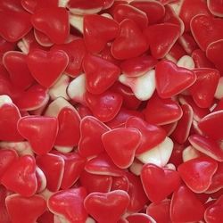 Coeur rouge et blanc lisses